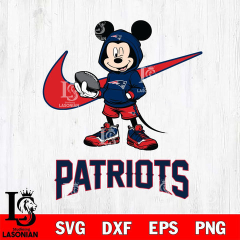 New England Patriots Mikey Mouse Disney NIKE, Svg Eps Dxf Png File, Digital Download