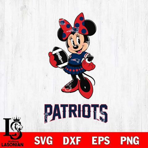 New England Patriots Minnie Mouse, Svg Eps Dxf Png File, Digital Download