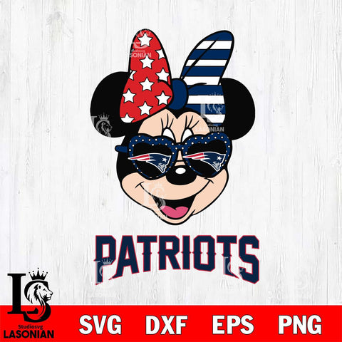 New England Patriots Minnie Mouse Love 2, Svg Eps Dxf Png File, Digital Download