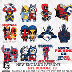 New England Patriots NFL Bundle 12 Svg Eps Dxf Png File, Digital Download, Instant Download