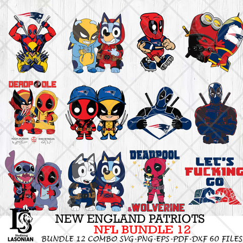 New England Patriots NFL Bundle 12 Svg Eps Dxf Png File, Digital Download, Instant Download