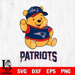 New England Patriots Pooh Bear Disney, Svg Eps Dxf Png File, Digital Download