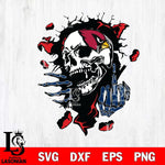 New England Patriots Savage Skull SVG