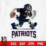 New England Patriots Skeleton Football Svg Eps Dxf Png File, Digital Download