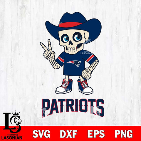 New England Patriots Skeleton Football 2 Svg Eps Dxf Png File, Digital Download