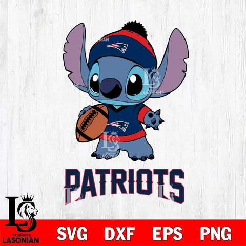 New England Patriots Stitch Disney, Svg Eps Dxf Png File, Digital Download