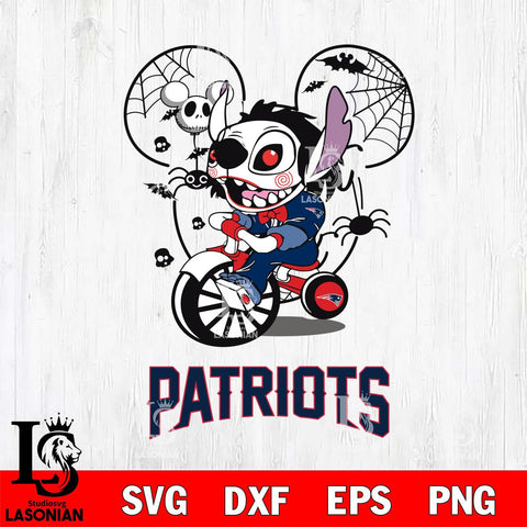 New England Patriots Stitch Jigsaws Halloween Svg Eps Dxf Png File, Digital Download, Instant Download