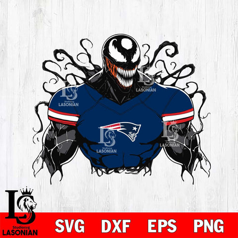 New England Patriots Venom Marvel Svg Eps Dxf Png File, Digital Download, Instant Download