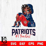 New England Patriots #1 beauty Black Fan Girl Svg Eps Dxf Png File, Digital Download, Instant Download