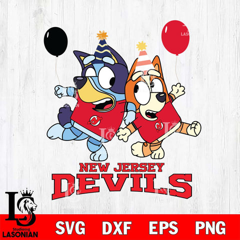 New Jersey Devils Bluey & Bingo 11 Svg Eps Dxf Png File, NHL svg, Digital Download, Instant Download