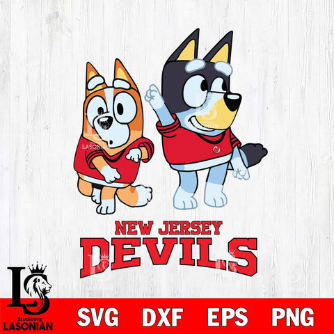 New Jersey Devils Bluey Chilli Mode Dance Svg Eps Dxf Png File, Digital Download, Instant Download