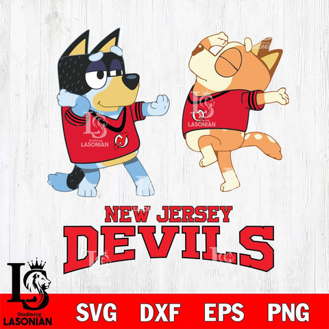 New Jersey Devils Bluey Dance Svg Eps Dxf Png File, Digital Download, Instant Download