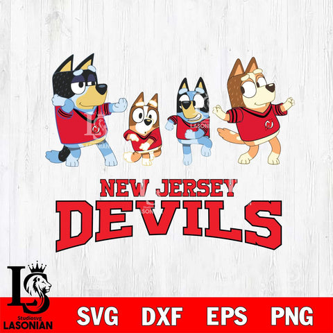 New Jersey Devils Bluey Dance Mode Squats Svg Eps Dxf Png File, Digital Download, Instant Download