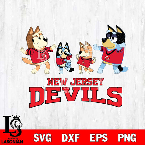 New Jersey Devils Bluey Dance Squats Svg Eps Dxf Png File, Digital Download, Instant Download