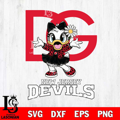 New Jersey Devils Dolce And Gabbana Daisy Duck Disney Svg Eps Dxf Png File, Digital Download, Instant Download