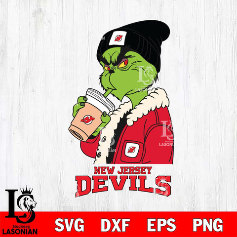 New Jersey Devils Grinch Bougie Football Svg Eps Dxf Png File, Digital Download, Instant Download