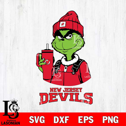 New Jersey Devils Grinch Football Christmas Cut Files, Cricut,Christmas Svg Dxf Eps Png file , Digital Download