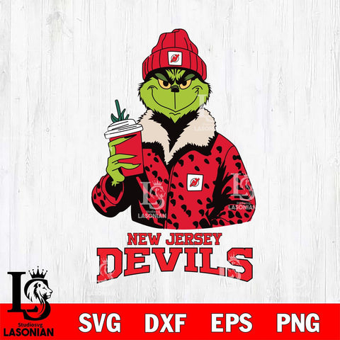 New Jersey Devils Grinch Leopard Svg Eps Dxf Png File, Digital Download, Instant Download