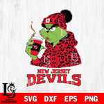 New Jersey Devils Grinch Leopard Christmas Cut Files, Cricut,Christmas Svg Dxf Eps Png file , Digital Download