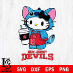 New Jersey Devils Hello Kitty Stitch Svg Eps Dxf Png File, NHL svg, Digital Download, Instant Download