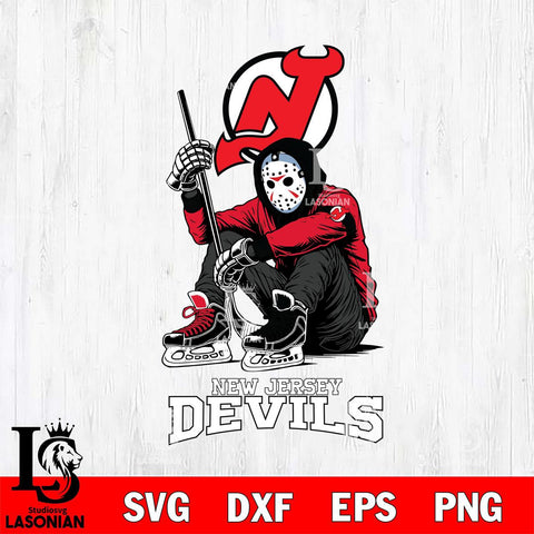 New Jersey Devils NHL Jason Voorhees Halloween SVG Svg Eps Dxf Png File, Digital Download, Instant Download