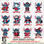 New Jersey Devils Stitch Horror Bundle 12 SVG Svg Eps Dxf Png File,Bundle NHL svg, Digital Download, Instant Download