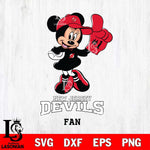 New Jersey Devils #1 Fan Minnie Mouse Svg Eps Dxf Png File, Digital Download, Instant Download