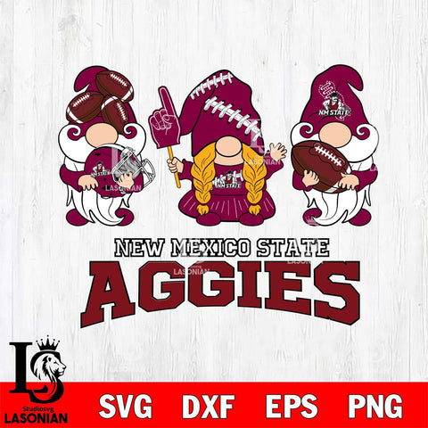 New Mexico State Aggies 3 Gnomes Football Svg Eps Dxf Png File, Digital Download, Instant Download