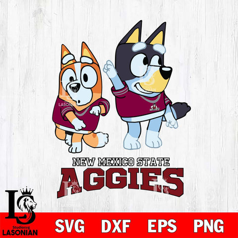 New Mexico State Aggies Bluey Chilli Mode Dance Svg Eps Dxf Png File, Digital Download, Instant Download