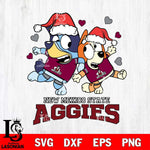 New Mexico State Aggies Bluey Christmas NFL Svg Eps Dxf Png File, Digital Download