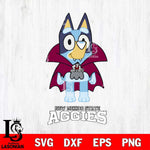 New Mexico State Aggies Bluey Dracula Halloween Svg Eps Dxf Png File, Digital Download, Instant Download