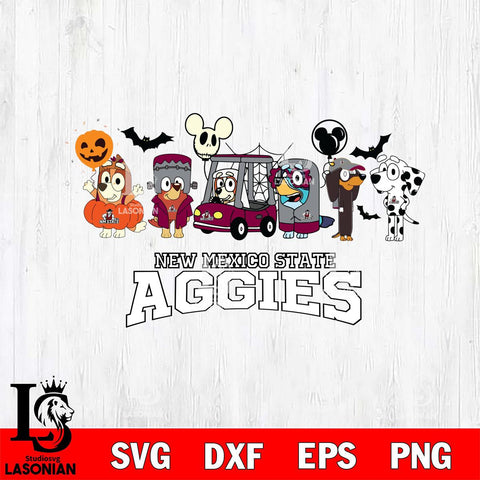 New Mexico State Aggies Bluey Halloween Svg Eps Dxf Png File, Digital Download, Instant Download