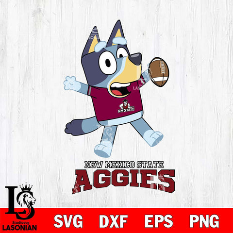 New Mexico State Aggies Bluey Sport Football Svg Eps Dxf Png File,NCAA Svg Files,Bluey svg ,Digital Download ,Instant Download, Cricut File