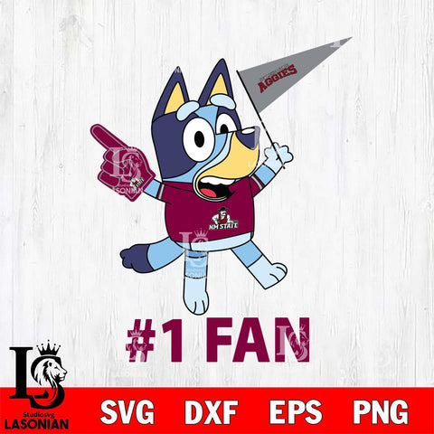 New Mexico State Aggies Bluey #1 Fan Svg Eps Dxf Png File,NCAA Svg Files,Bluey svg ,Digital Download ,Instant Download, Cricut File