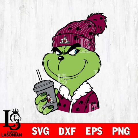 New Mexico State Aggies Boujee Grinch 3 Svg Eps Dxf Png File, Digital Download, Instant Download