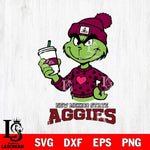 New Mexico State Aggies Boujee Grinch Heart Christmas Cut Files Cricut, Svg Dxf Eps Png file, Digital download , Silhouette