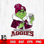 New Mexico State Aggies Boujee Grinch Leopard Christmas Cut Files Cricut, Svg Dxf Eps Png file, Digital download , Silhouette