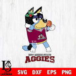 New Mexico State Aggies Christmas Bluey Bandit Heeler Cut Files,Bluey Cricut,Christmas Svg , Bluey svg , Digital Download, dxf eps png pdf file