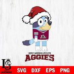 New Mexico State Aggies Christmas Bluey Hat Cut Files,Bluey Cricut,Christmas Svg , Bluey svg , Digital Download, dxf eps png pdf file