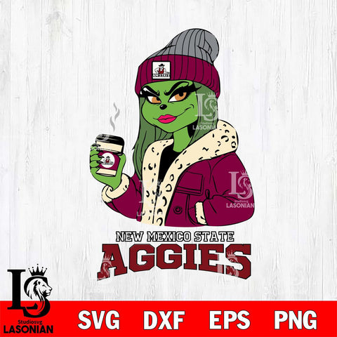 New Mexico State Aggies Girls Grinch Bougie Svg Eps Dxf Png File, Digital Download, Instant Download