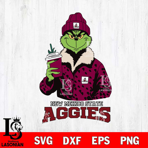 New Mexico State Aggies Grinch Christmas Cut Files Cricut, Svg Dxf Eps Png file, Digital download , Silhouette