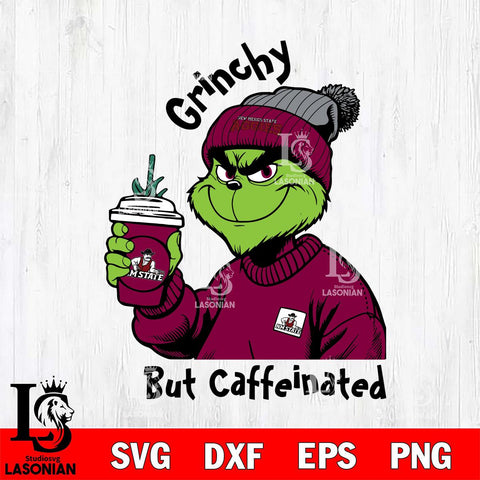 New Mexico State Aggies Grinchy But Caffeinated Svg Eps Dxf Png File, Digital Download, Instant Download