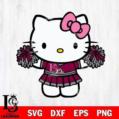 New Mexico State Aggies Hello Kitty Cheerleader 9 Svg Eps Dxf Png File, Digital Download, Instant Download