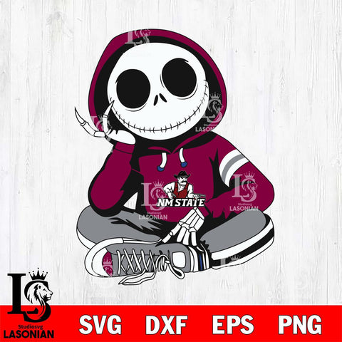 New Mexico State Aggies Jack Skellington halloween Svg Eps Dxf Png File, NCAA svg, Digital Download, Instant Download