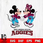 New Mexico State Aggies Mickey Minnie Valentine Rugby Svg Eps Dxf Png File, Digital Download ,Instant Download, Cricut File