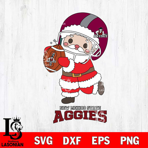 New Mexico State Aggies Santa Claus Cute Svg dxf eps png pdf file,NCAA svg,Digital Download,Cricut file