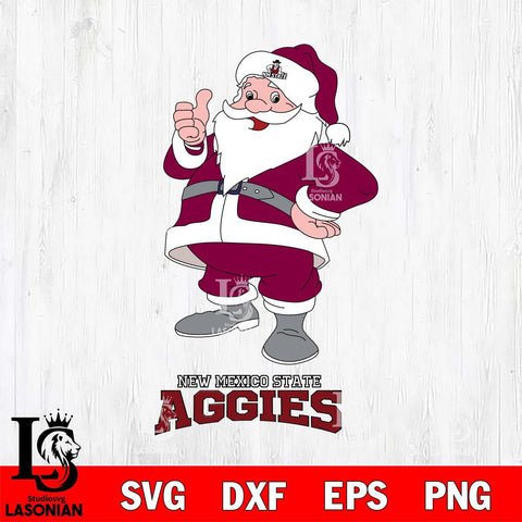 New Mexico State Aggies Santa claus Svg dxf eps png pdf file,NCAA svg,Digital Download,Cricut file