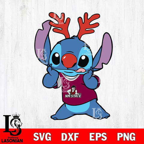 New Mexico State Aggies Stitch Reindeer Svg Eps Dxf Png File, Digital Download, Instant Download