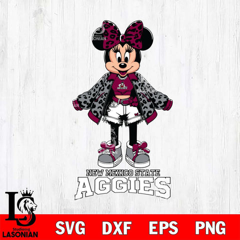 New Mexico State Aggies Style Minnie Disney Svg Eps Dxf Png File, Digital Download, Instant Download