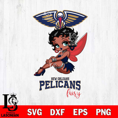 New Orleans Pelicans Beauty Black Fairy Betty Boop